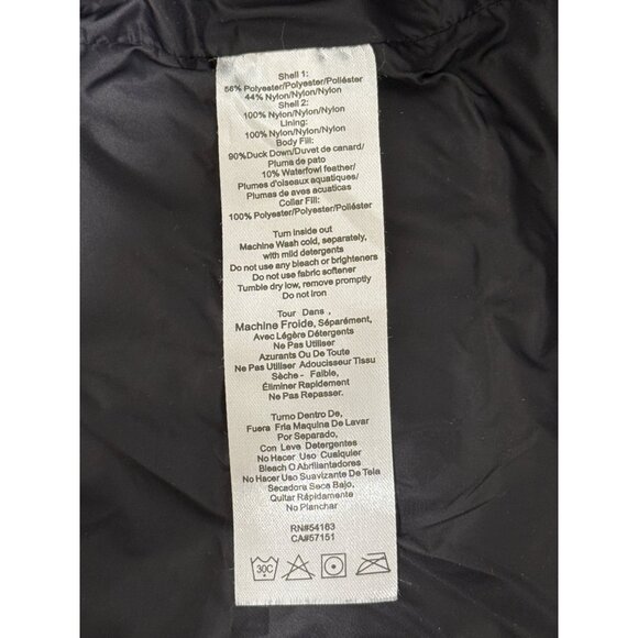 Calvin Klein Performance Down Puffer Vest Black Full Zip Womens Size S - Picture 7 of 7